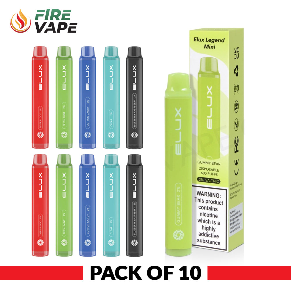 Elux Legend Mini 600 Puffs Disposable Vape (Pack of 10)
