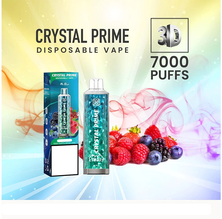 Crystal Prime 7000 Disposable Vape Puff Pod Device (Pack of 10)