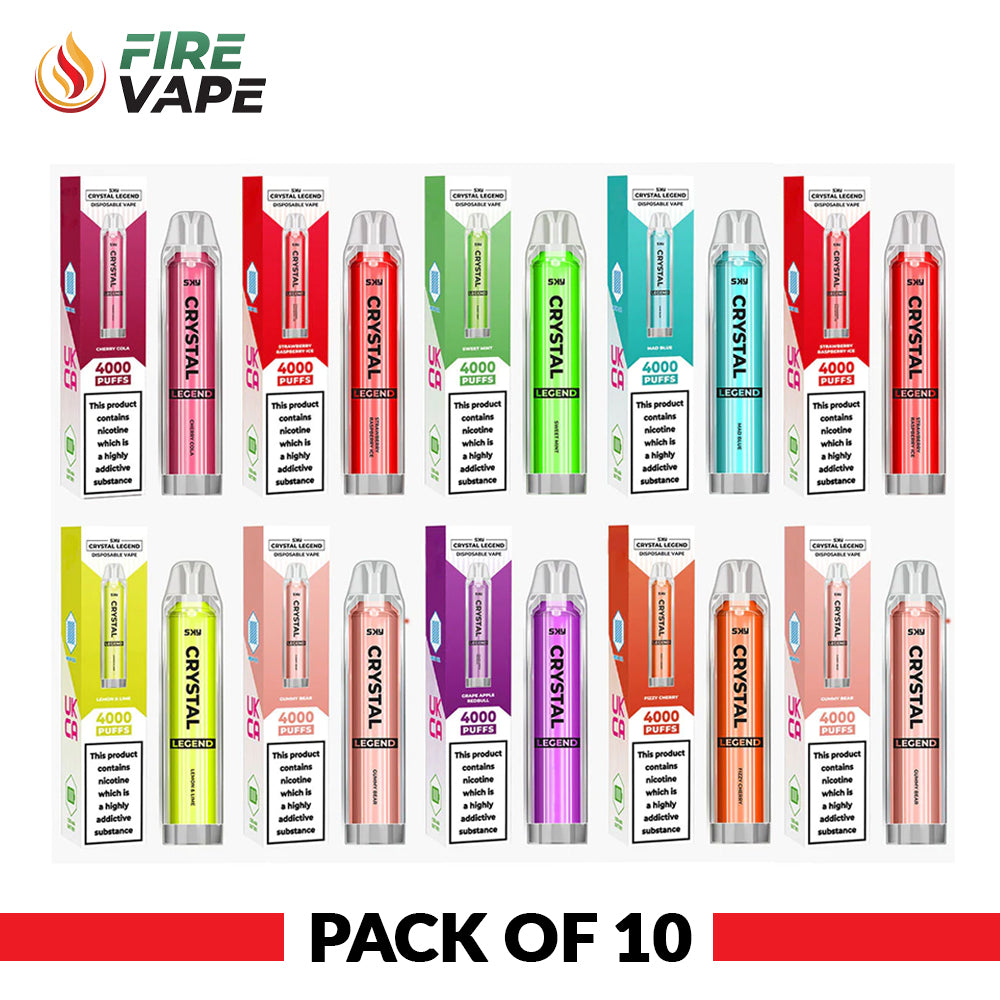 Crystal Legend 4000 Puffs Disposable Vape (Pack of 10)