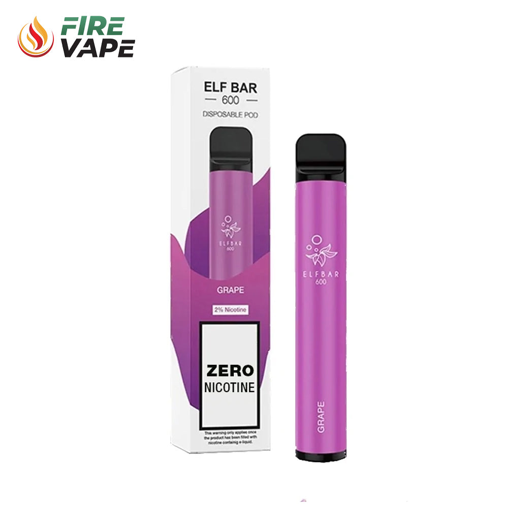 Elf Bar 600 Puffs Disposable Vape - 0% Nicotine