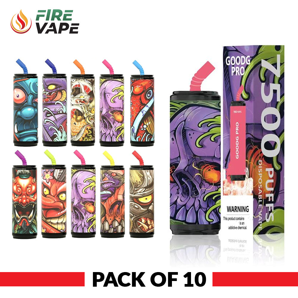 GOODG PRO Disposable Vape 7500 Puffs  (Pack Of 10)