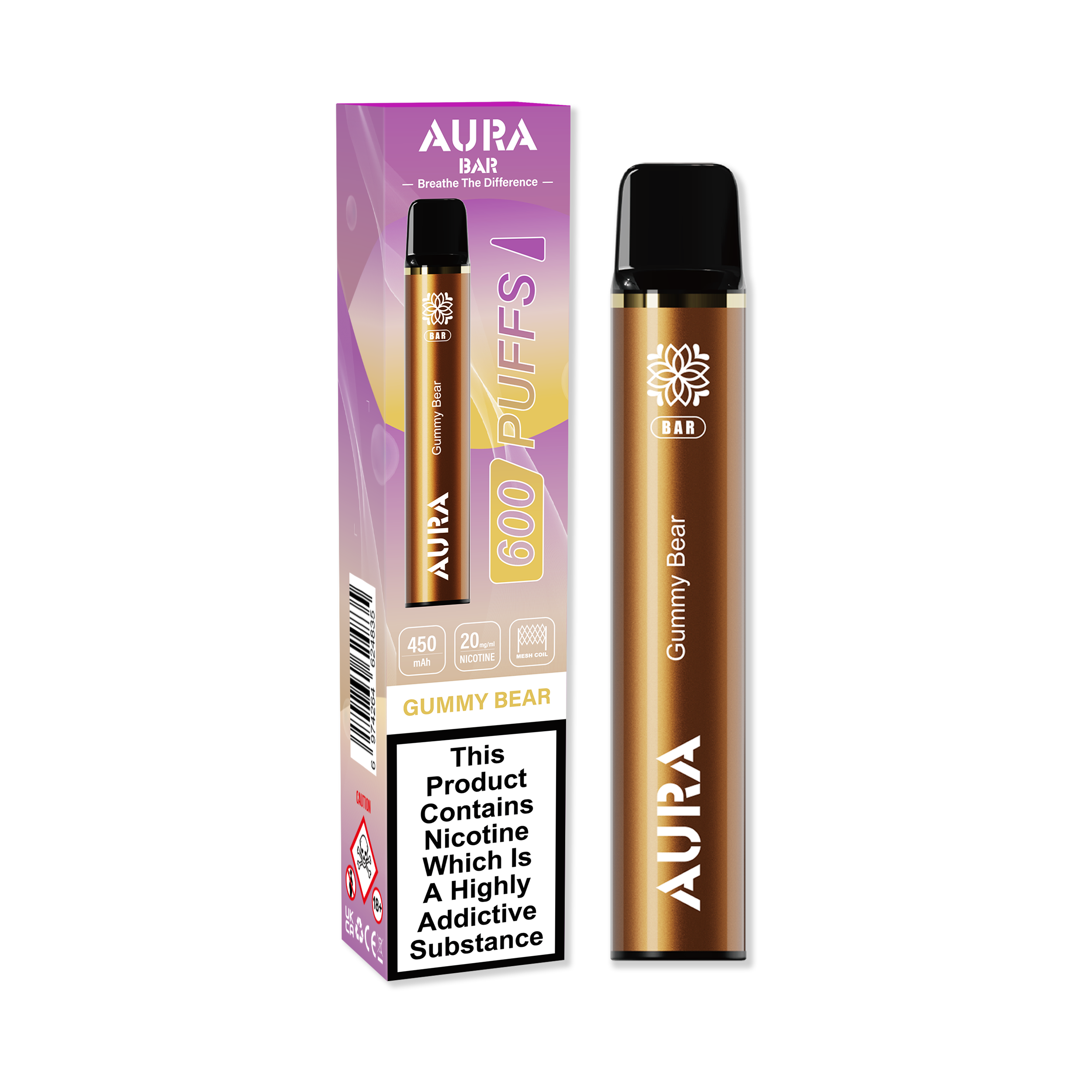 Aura Bar 600 Puffs Disposbale Vape