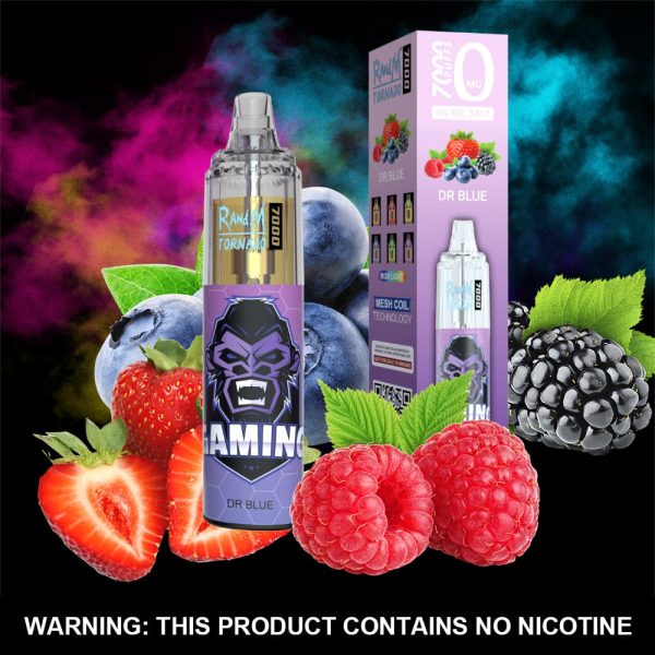 RAndM Tornado 7000 Puffs Disposable Vape - 0% Nicotine (Pack of 10)