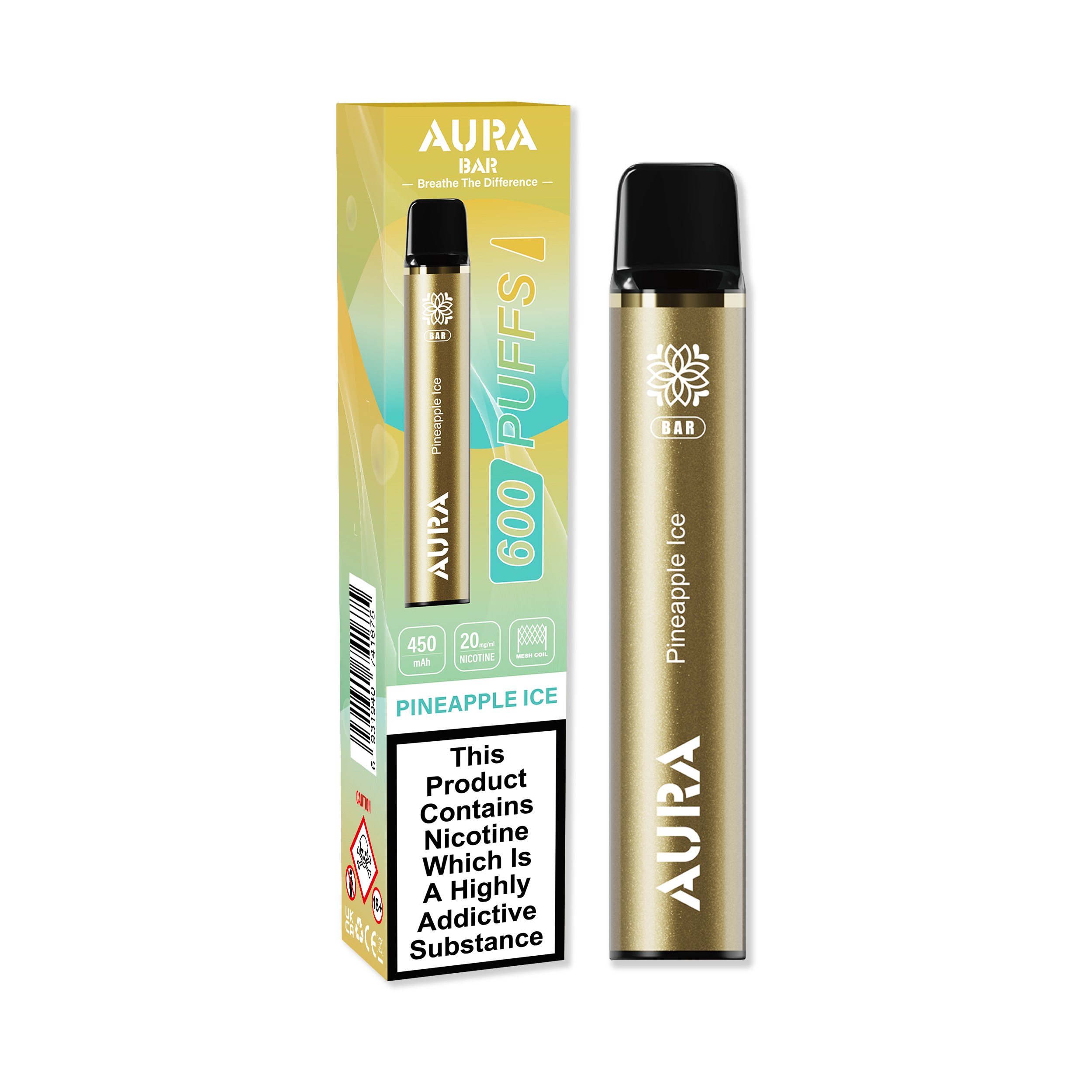 Aura Bar 600 Puffs Disposbale Vape