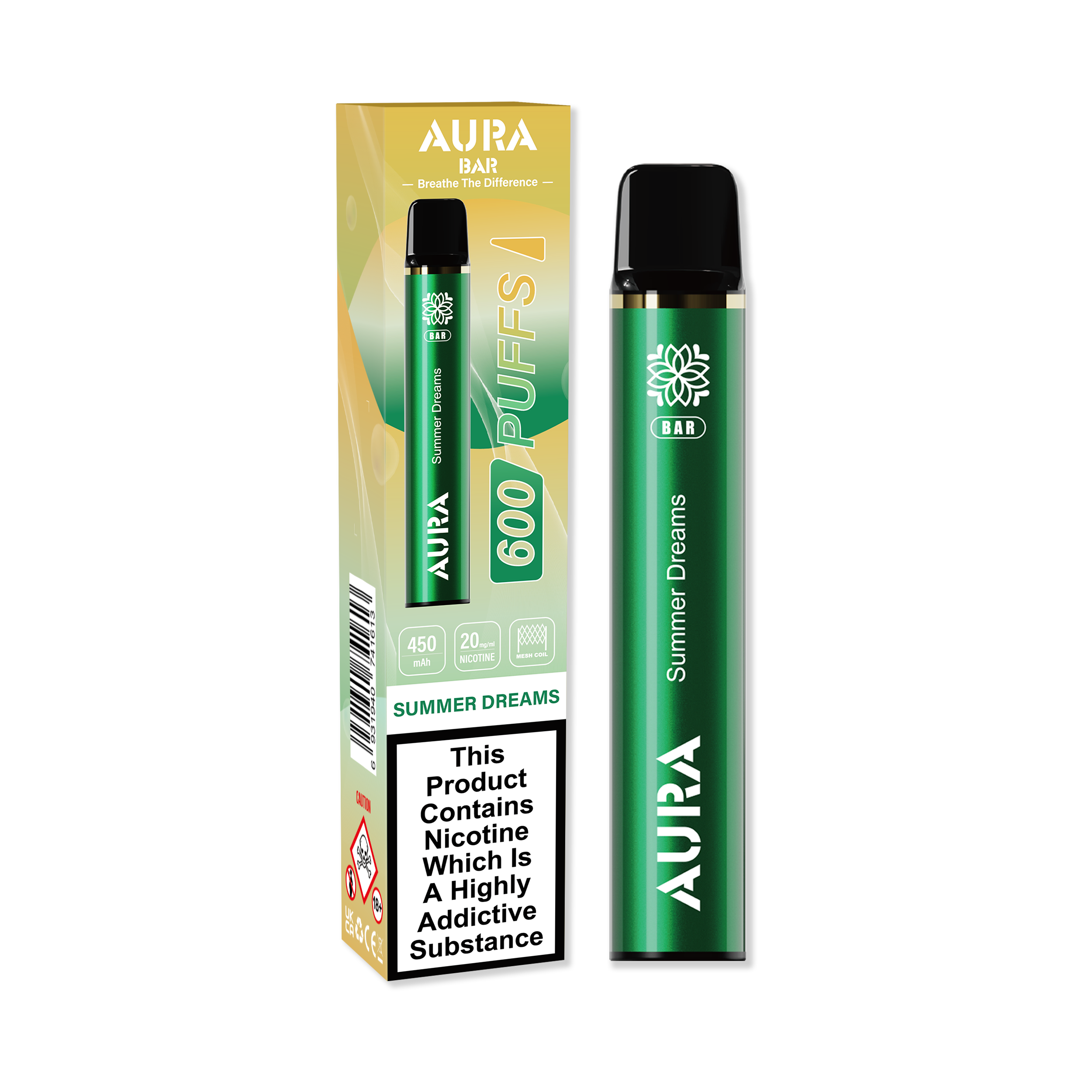 Aura Bar 600 Puffs Disposbale Vape