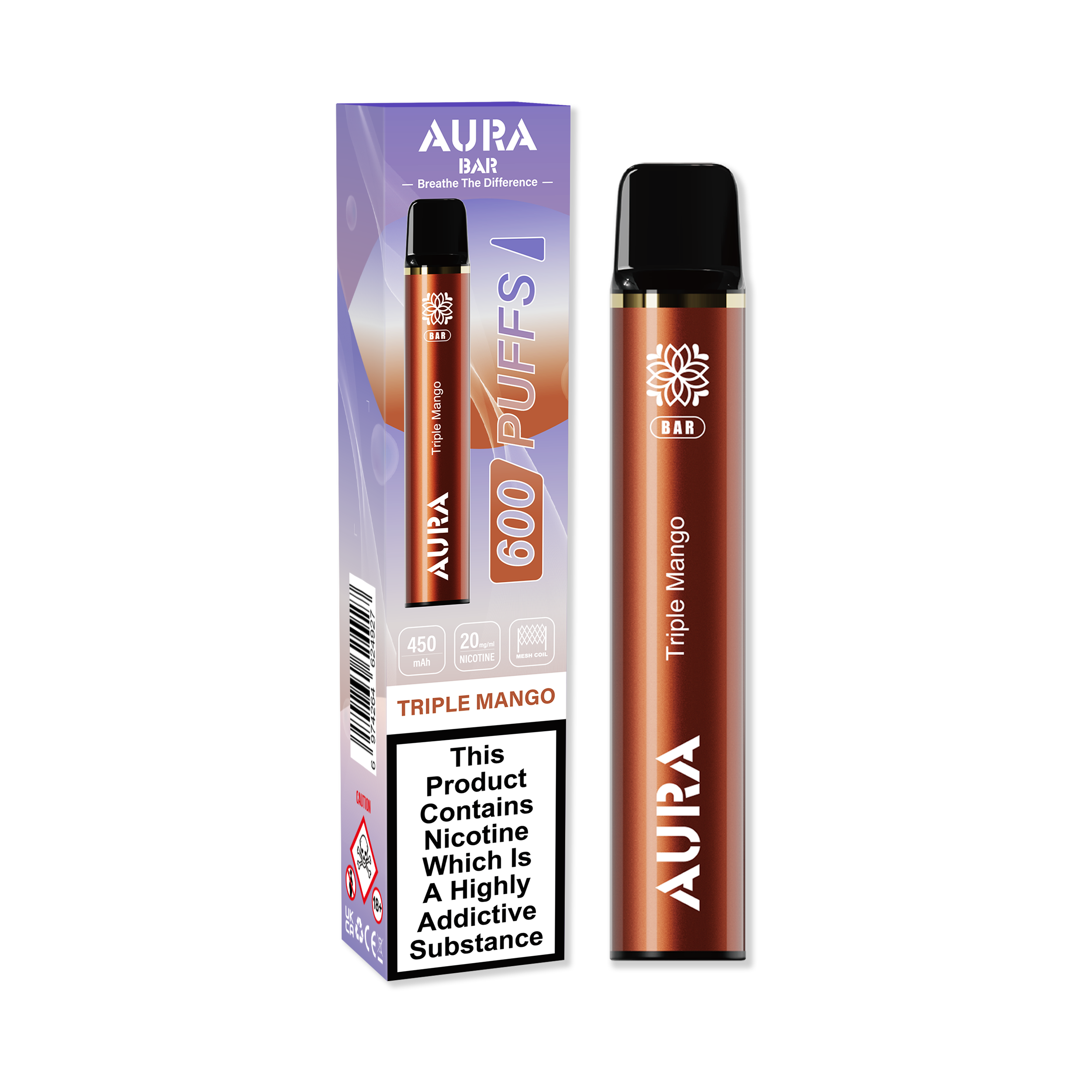 Aura Bar 600 Puffs Disposbale Vape
