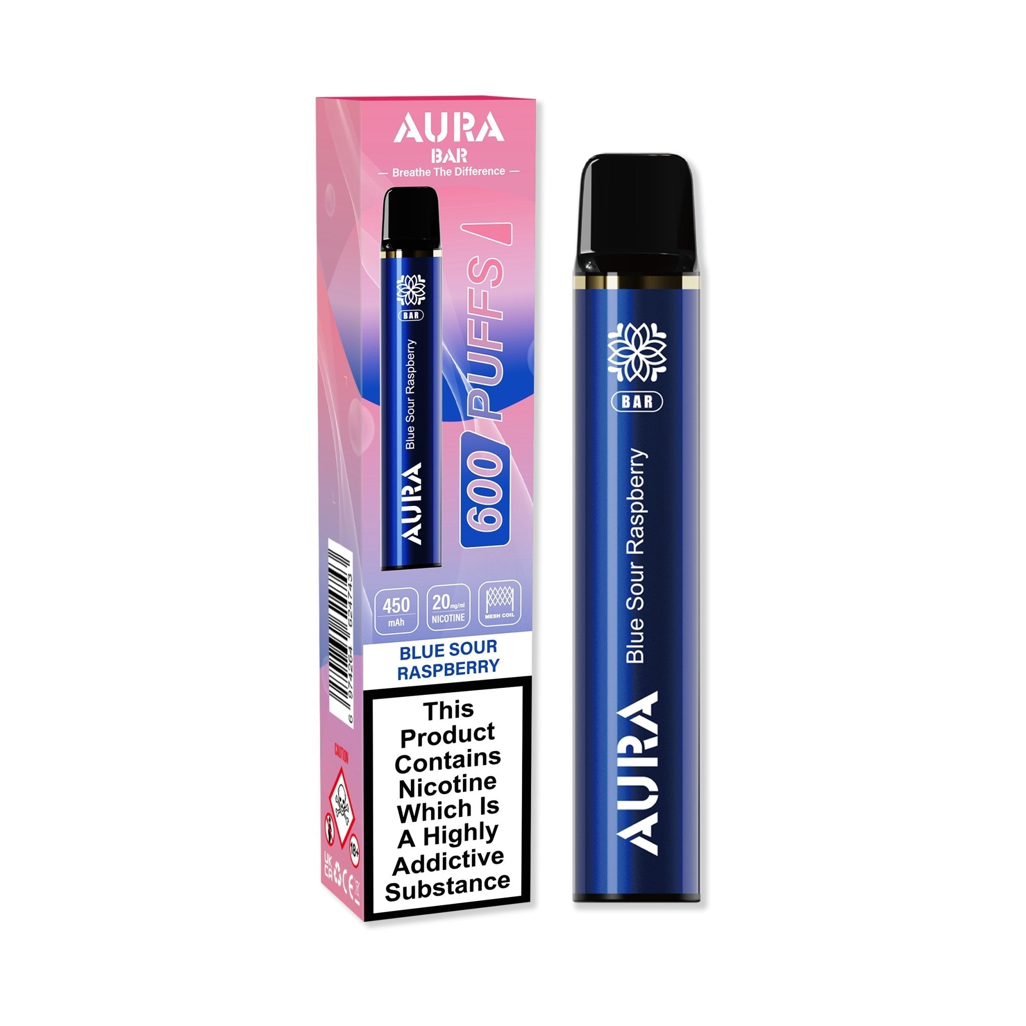 Aura Bar 600 Puffs Disposbale Vape By Crystal Prime - Box of 10 #Simbavapes#
