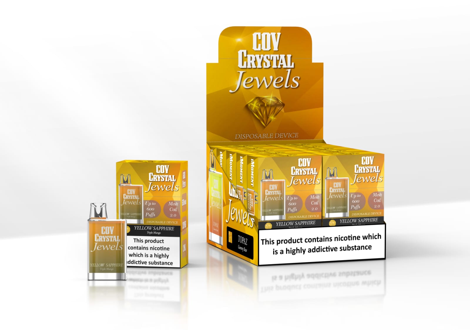 COV Crystal Jewels 600 Puff Disposable Vape Pod - 20mg - #Simbavapes#