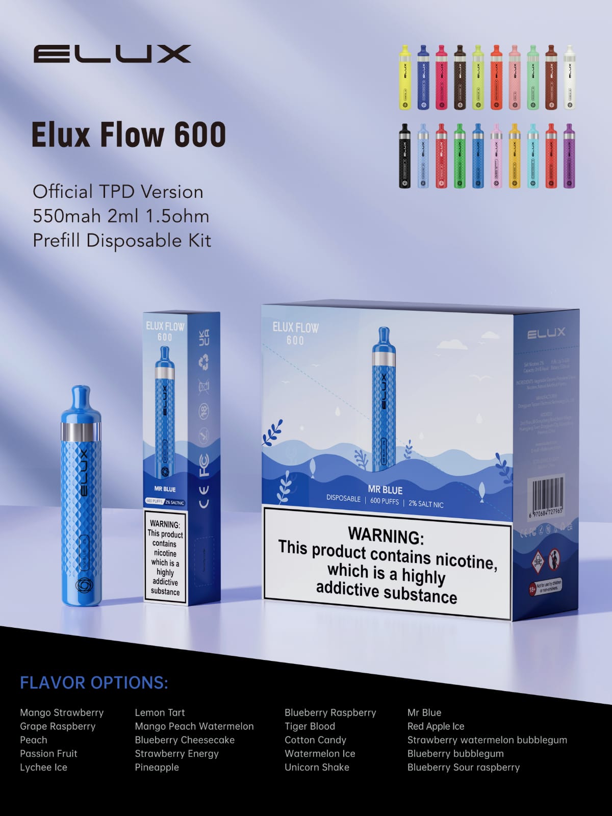 Elux Flow 600 Disposable Vape Pod