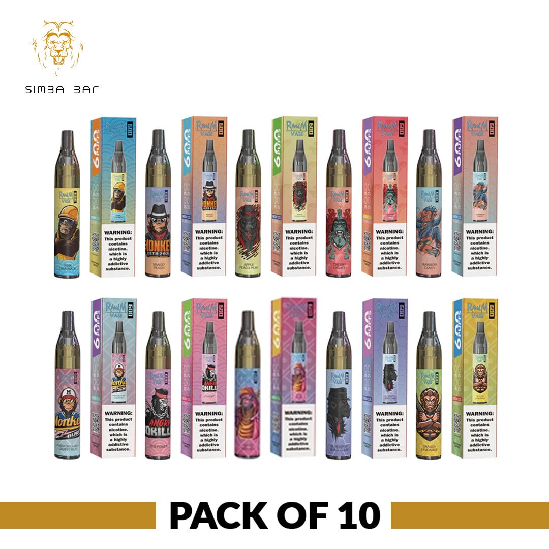 RandM Vase 600 Puffs Disposable Vape Puff Bar (Box of 10)