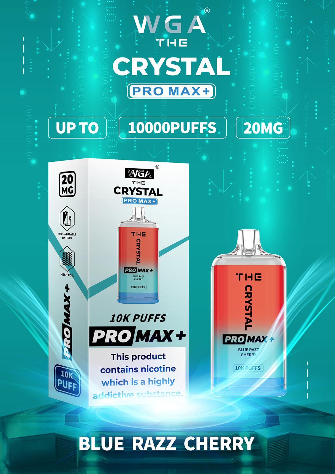 The Crystal Pro Max + 10000 Puffs Disposable Vape 0mg Nicotine