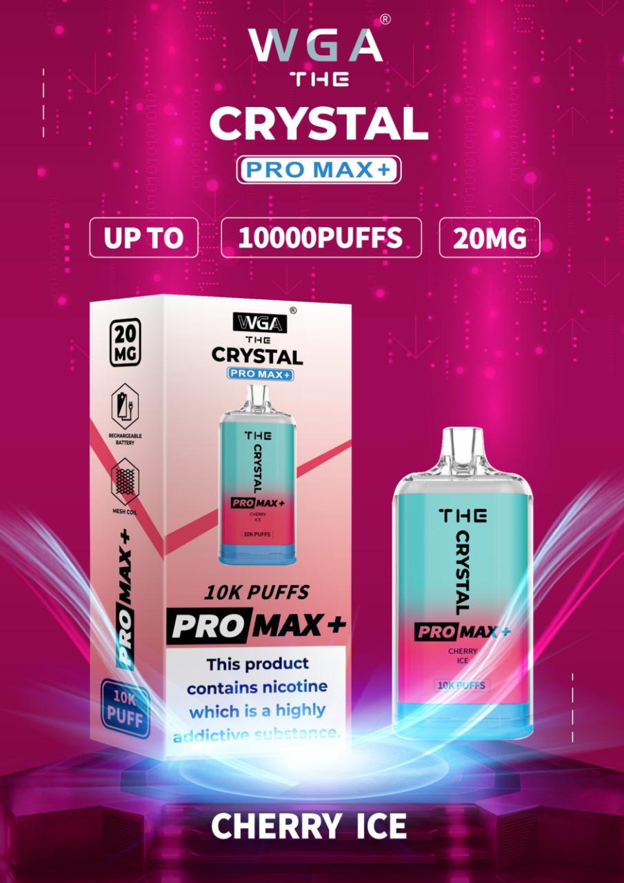 The Crystal Pro Max + 10000 Puffs Disposable Vape 0mg Nicotine - Pack Of 10