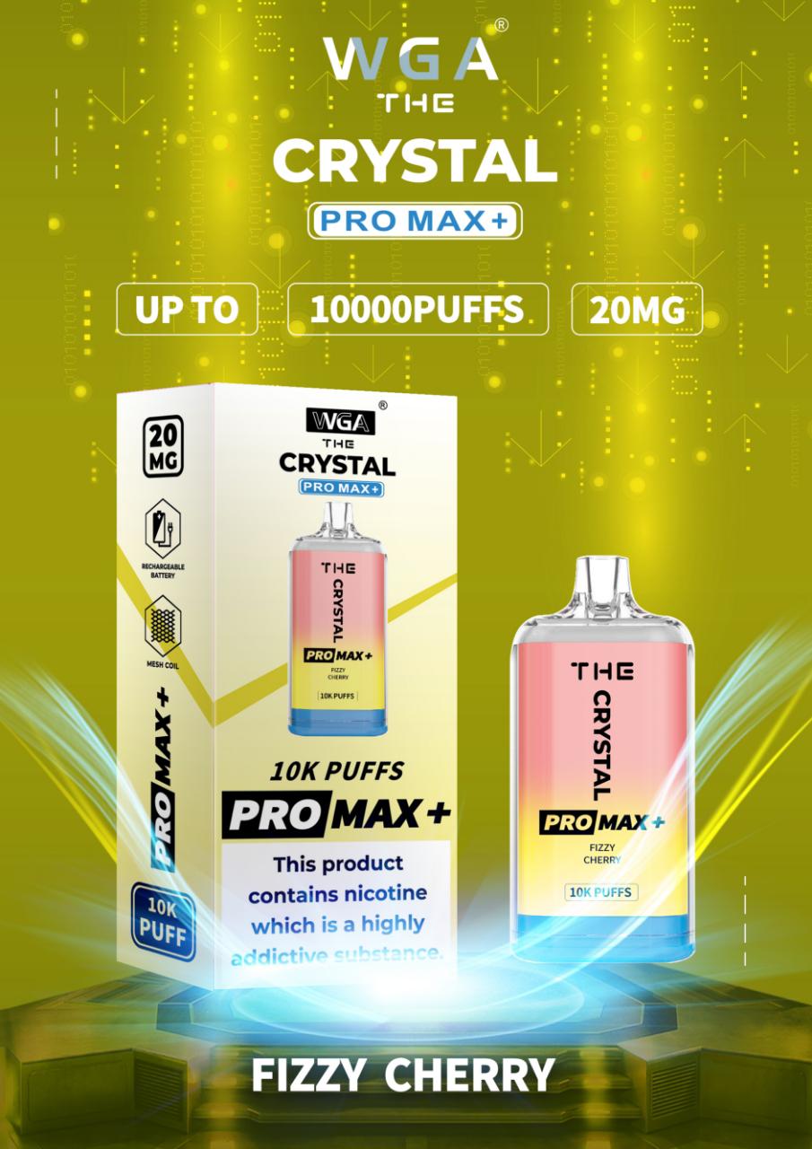 The Crystal Pro Max + 10000 Puffs Disposable Vape 0mg Nicotine
