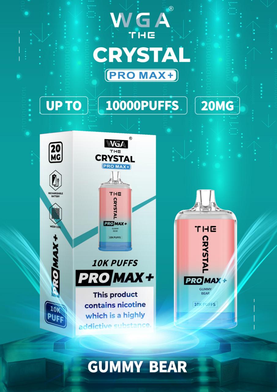 The Crystal Pro Max + 10000 Puffs Disposable Vape 0mg Nicotine