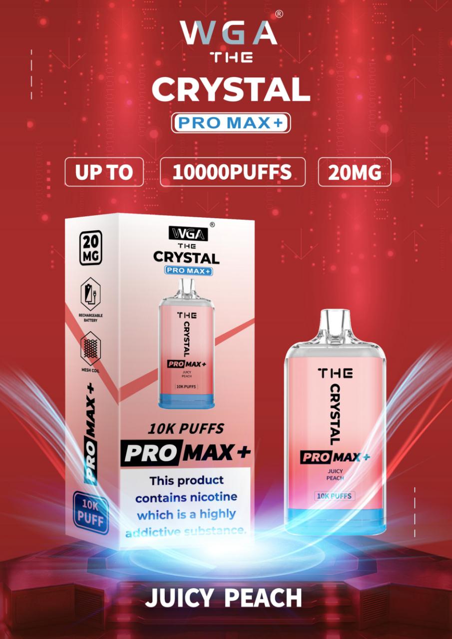 The Crystal Pro Max + 10000 Puffs Disposable Vape 0mg Nicotine - Pack Of 10